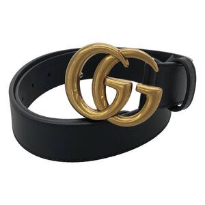 Gucci Double G Leather Belt 414516 Black 70